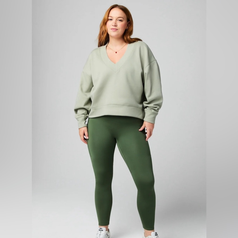 Fabletics Cozy Fleece V-Neck Sweatshirt